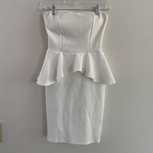 Charlotte Russe White peplum dress